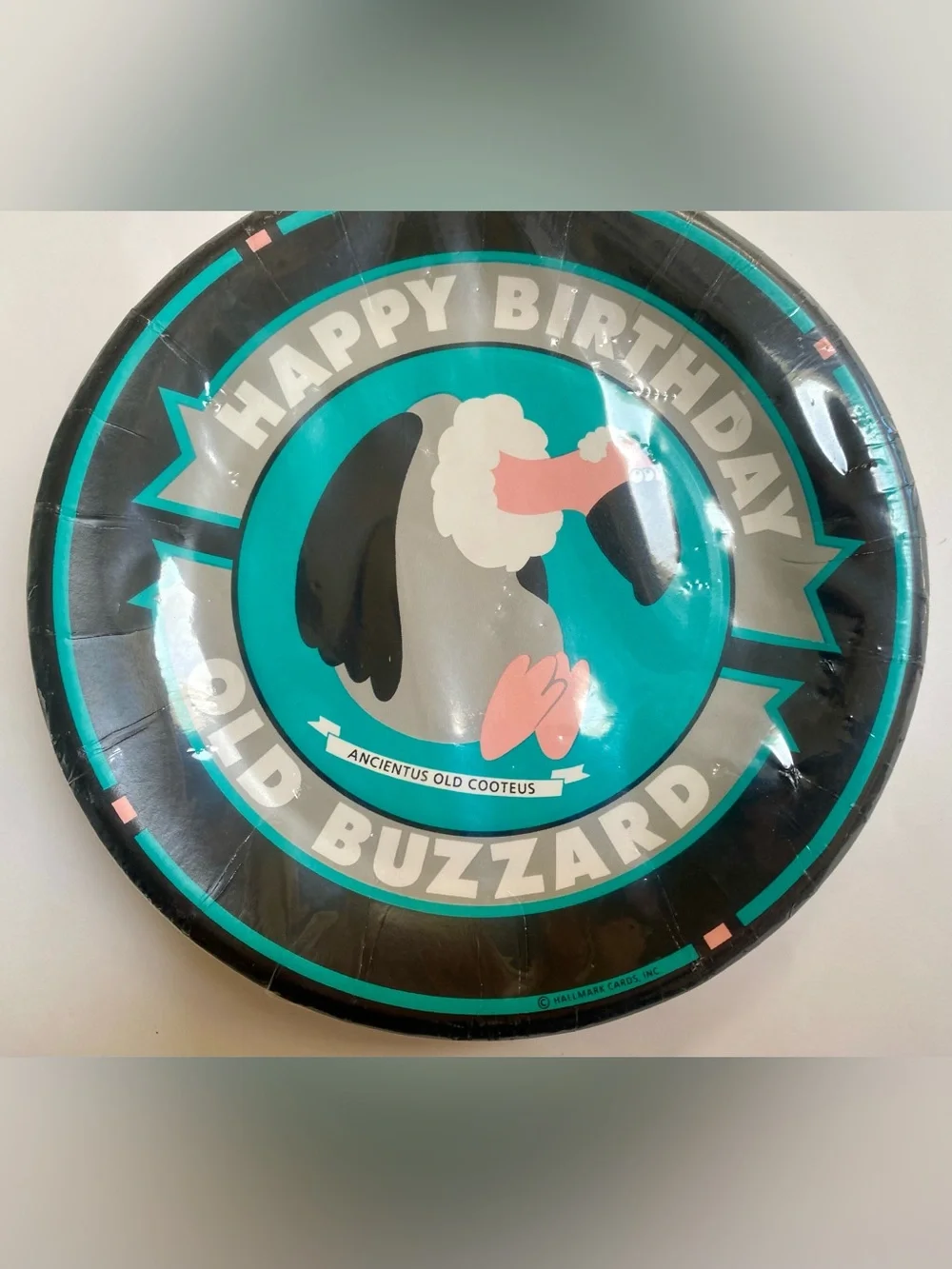 Vintage Happy Birthday Old Buzzard Paper Plates & Napkins, Retro 90s Hallmark